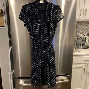 Dress navy with white polka dots